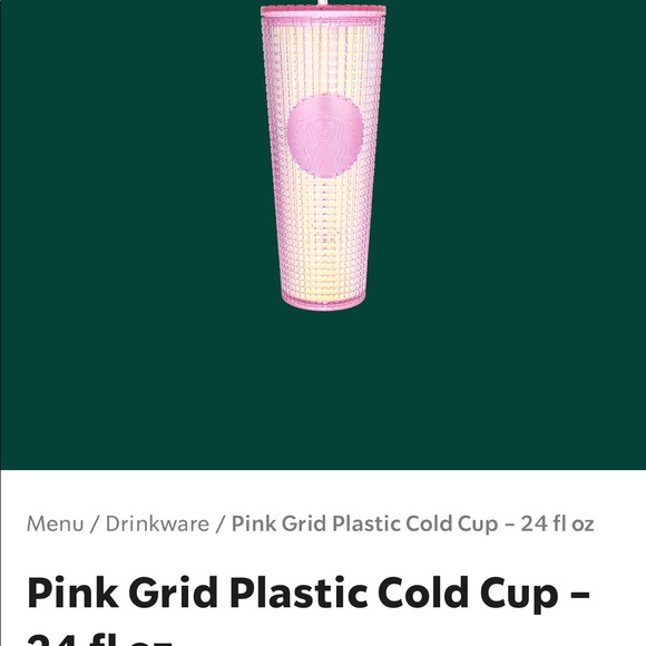 Starbucks Pink Grid Cup - Picture 1 of 2